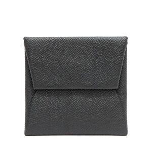 Hermes Bastia Black Wallet Purse C Engraved